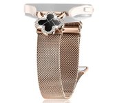 Para Garmin vivoactive 5/Garminactive 5 Milanese Band Correa de reloj galvanizada Clover Decor Multicolor Style D