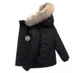 KINCJON Chaqueta de plumón acolchada con capucha de invierno para hombre Abrigo casual de herramientas negro xl
