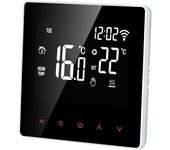 Termostato inteligente Wi-Fi Controlador de temperatura digital Control de aplicación Pantalla LCD Pantalla táctil Semana Prog Blanco