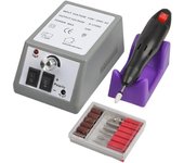 Lima de uñas eléctrica INF con 12 accesorios para esmerilar/pulir Blanco