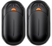 Calentadores de manos recargables, calentadores de manos eléctricos de 6000 MAh, regalos para actividades al aire libre, golf, caza, camping Negro