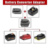 Adaptador de batería para batería de litio de 18v Makita convertida a Black&decker Porter Cable Stanley 18v 2