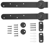 Kits de hardware de puerta corredera de granero montados en la parte superior Colgante de la percha Pista de acero del armario Puerta Rail para Si ...