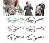 Gafas de lectura magnéticas plegables Snap Click Gafas colgantes de cuello delantero-FHP21 Negro 100