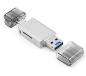 USB-C tipo C / USB 2.0 a NM Nano tarjeta de memoria TF Lector de tarjetas Micro-SD para teléfono celular y computadora portátil Color de la foto