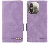 Para Oppo A5 Pro 5G 4G Funda de cuero Cartera de teléfono plegable con decoración de hardware - Morado Multicolor Purple