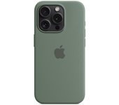 Funda de silicona para iPhone 15 Pro compatible con MagSafe-aaba Verde