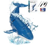 Peces robot de alta escala de simulación de ballenas de control remoto con agua de buceo y rociado para baño piscina para niños niños regalos de cu...