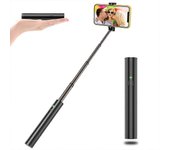Selfie Stick Bluetooth, Selfie Stick de aluminio ligero, palos Selfie extensibles todo en uno, diseño compacto, para la mayoría de los modelos de t...