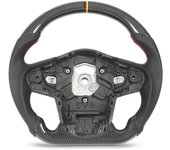 Volante de fibra de carbono de cuero perforado apto para GR Supra A90 J29 2020 a 2024