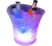 Cubitera TCGG-LED, 5L enfriador de botellas de gran capacidad - enfriador de champán - enfriador de vino - enfriador de bebidas - enfriador Led res...
