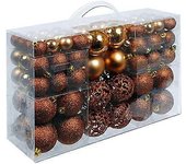 Linkrunning 100pcs árbol de Navidad bolas de plástico adornos de bronce