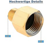 Estufa de camping al aire libre Transición 1/2 "r X 1/4" lks Adaptador de gas LPG de latón Conector para cocina de gas Manguera de gas Estufa de ga...