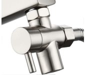 Válvula de fregadero de latón Desviador Divisor de grifo, Adaptador de grifo Válvula desviadora de grifo de 3 vías, Cromo Blanco
