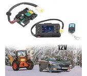Para 3KW 5KW Calentador diesel de aire Estacionamiento Controlador remoto Monitor LCD Interruptor Placa base 12V 24V 3 pines Enchufe triangular ree...