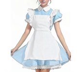 Generic Mujeres Alicia en el País de las Maravillas Disfraz Cosplay Disfraces Vestido de Criada Cuento de Hadas Vestir con Sombreros Trajes Set Reg...