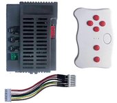 RX74-1 24V 2.4G Bluetooth Bluetooth Control Remoto Receptor Controlador Kit de Caja para Niños Paseo Eléctrico en Coche de Juguetes Negro