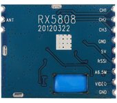 5.8G FPV Mini Módulo Receptor de Audio y Video Inalámbrico RX5808 para Sistema FPV RC Helicóptero RC Piezas negro