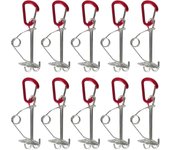 Augro 10pcs Deck Anchor Clavs con hebilla de resorte Herramienta de gancho de alta resistencia Tent Stakes Octopus Rope Tensioner