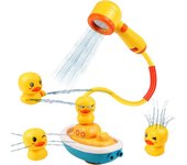 Juguete de baño para bebés, juguetes de baño para bañera, juguetes de baño ducha barco eléctrico 4 patos juguete para niño, bebé