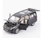 1:32 Mercedes-benz V260 Coche de niñera de negocios Modelo de coche de aleación Sonido Y Luz Tirar Atrás Niño Coche de juguete Sim-Yvan Negro