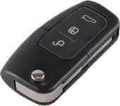 Augro Reemplazo de la llave del coche del mando a distancia plegable de 3 botones para F-o-r-d Focus Fiesta C-Max S-Max Kuga Mondeo MK4 Galaxy (hoj...