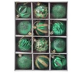 Christmas 12pcs Bolas de Navidad Decoración del árbol de Navidad Decoración del hogar de Navidad Feliz Año Nuevo Navidad Accesorios de bola colgant...