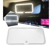 LEDs Visera solar para coche Espejo de tocador Espejo de maquillaje recargable con 3 modos de luz Como se muestra