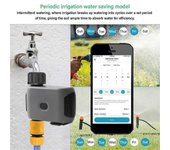 Temporizador de agua inteligente WiFi para manguera de jardín, temporizador de riego por aspersión con cubo, para Tuya Automatic Wat Como se muestra