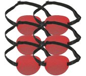 6pcs Ambliopía corregida parches oculares prácticas cubiertas de ojo único correa elástica protectores oculares