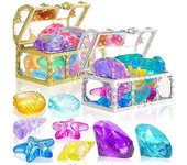 24pcs Buceo Gem Piscina Juguetes Hundimiento Tesoros Cofre Piscina Toy Set Pirata Juegos Submarinos Buceo