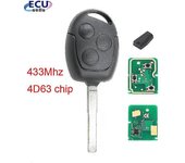 Llave de coche remota de 3 botones 433Mhz para Ford Focus Fiesta Fusion C-Max para Mondeo Galaxy C-Max S-Max con chip 4D63 HU101 Yalo