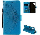 Estuche de cuero con función de soporte de billetera Mandala Flower impreso con correa para Samsung Galaxy A32 5G