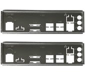 2X Placa trasera de escudo de E/S para B250C B75 12USB B75 8USB Mining Motherboard IO Baffle Chassis Bracket Plata