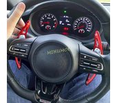 Controles de vehículos motorizadosPara 2018-2022 Kia Stinger (CK) Aluminio Interior Volante Paleta de Cambios Extensión de Cambio de Marchas Rojo