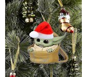 Decoración de la fiesta de Navidad Bebé Yoda Adornos colgantes del árbol de Navidad B