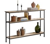 SoBuy Consola Mesa Auxiliar Estrecha,FSB49-PZ Negro+Naturaleza