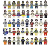 50 Piezas/juego Give 50 Piezas Juguetes Lego Mini Muñeca Con Regalos Navideños Infantiles Giratorios Para Hacer Felices A Los Niños Combinación Ale...