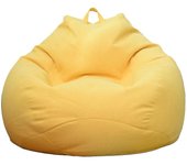 Descuento 50% 2023 Nuevo extra grande Bean Bag Sillas Sofá Sofá Cubierta interior Tumbona perezosa para adultos Niñossin relleno Amarillo