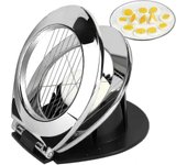 Cortadora de huevos de acero inoxidable 2 en 1 rebanadas Cortador de huevos para huevos duros Herramienta de cocina - RiRi