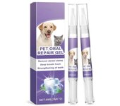 Gel de reparación bucal para mascotas Gel de restauración oral para mascotas Lápiz blanqueador de dientes para mascotas Kit de reparación de diente...