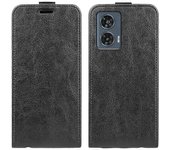 Estuche de cuero R64 Vertical Flip para Motorola Edge 50 Fusion Negro