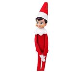 Muñeca elfa de estantería de Navidad, muñeca de muñeca de Navidad juguete de peluche, versión femenina roja