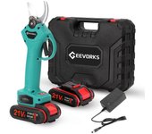 Geevorks Podadora eléctrica inalámbrica de 21 V Cizalla de poda Árbol frutal eficiente Bonsái Cortador de ramas Herramienta de paisajismo Azul EU Plug