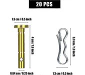 20 Set Snow Blower Shear Pins And Cotter Pins, 20 Pcs 738-04124 Y 20 Pcs 714-04040 Shear Pin Replacement For Mtd Cub Cadet Troy-bilt Snowblowers