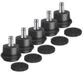 5pcs desliza silla de oficina de reemplazo o taburete giratorio ruedas giratorias a fijo estacionario, Office Cha