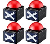 4pcs juego zumbador, juego zumbador alarma sonido botón de reproducción con luz trivia quiz got talento zumbador juego