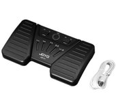 Pedal sintonizador de página inalámbrico Pedal de pie Bluetooth Pedal de gira de páginas de música para teléfonos tabletas Negro