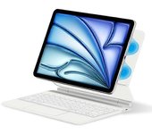 Para iPad Air 11 (2024) (M2) Bluetooth Teclado Suspensión Magnética PC + PU Estuche de cuero para tableta - Blanco Multicolor White