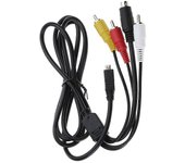 Cable RCA de audio y vídeo estéreo VMC-15FS de repuesto para videocámara Sony Handycam DCR-DVD, DCR-HC, DCR-SR, DCR-SX